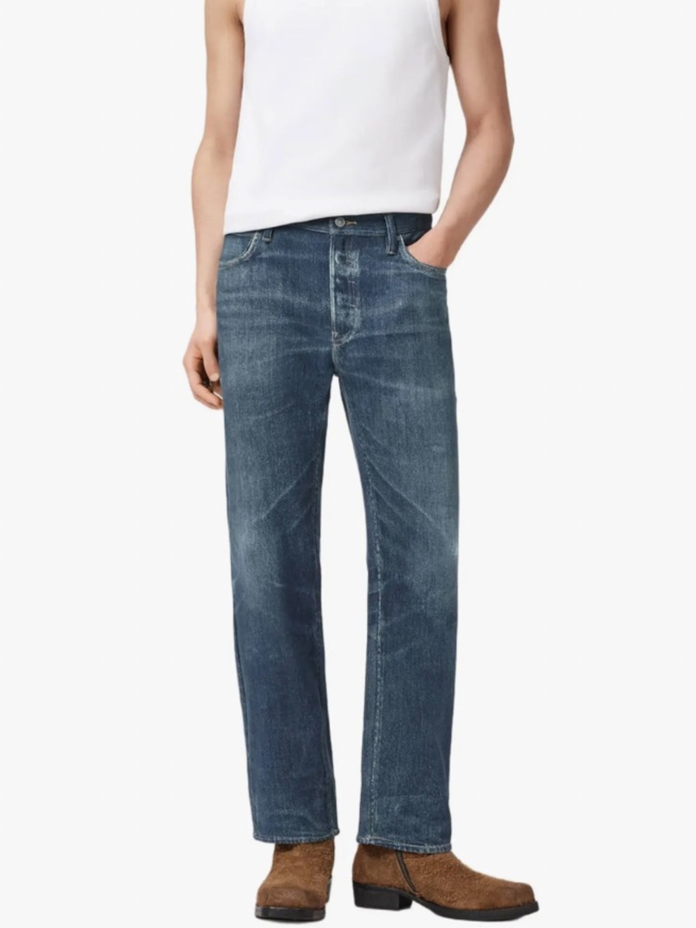 AllSaints Men's Straight Jean